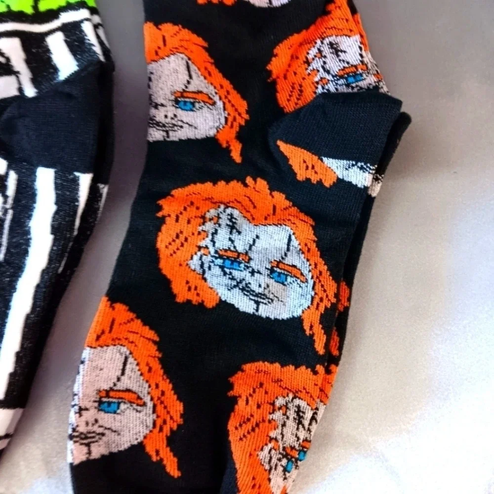 NWT Halloween Horror Movie Character Socks 5 Pairs Iconic Antagonistic Stars 5-9